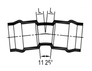 PVC Double Socket 11.25° Bend