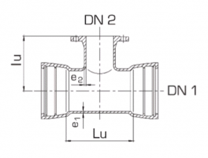 Double Socket Tyton tee with Flanged branch