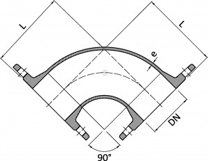 Double Flanged Bend 90º