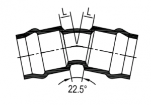 PVC Double Socket 22.5° Bend