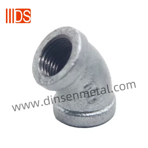 DINSEN Pipe Fittings Malleable Iron Elbow Nipple Tee Union Equal 90 Elbow