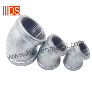 DINSEN Pipe Fittings Malleable Iron Elbow Nipple Tee Union Equal 90 Elbow